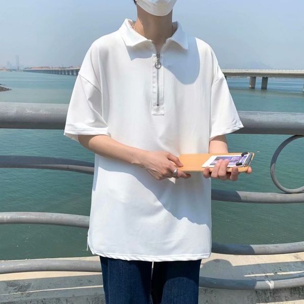 men's t-shirts summer short-sleeved t-shirt fashion black white lapel tshirt men streetwear loose casual t male polo m-2xl xc59, White;black
men's t-shirts summer short-sleeved t-shirt fashion black white lapel tshirt men streetwear loose casual t male polo m-2xl xc59, White;black