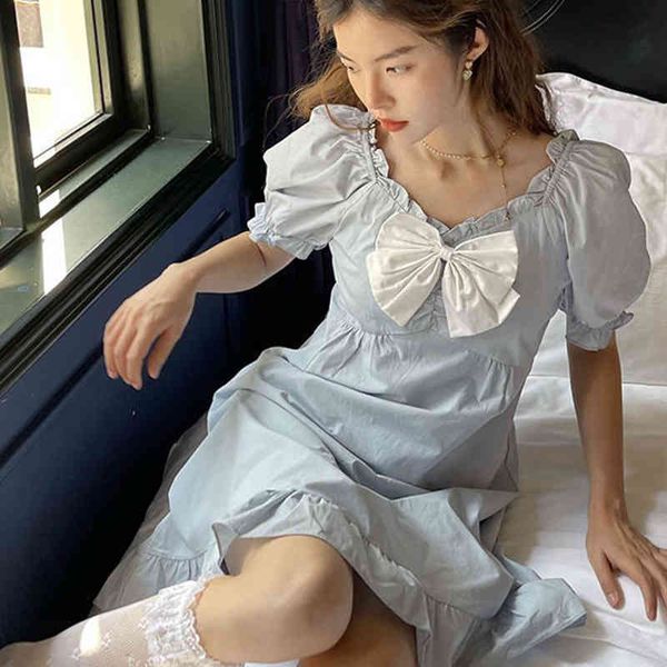 summer solid elegant dress women bow harajuku sweet fit chic ruffles cute casual holiday pretty party 210510, Black;gray
summer solid elegant dress women bow harajuku sweet fit chic ruffles cute casual holiday pretty party 210510, Black;gray