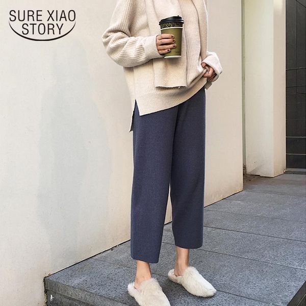 women's pants & capris knitted autumn winter 2021 korean straight ankle-length loose high waist casual harem trousers 7651 50, Black;white
women's pants & capris knitted autumn winter 2021 korean straight ankle-length loose high waist casual harem trousers 7651 50, Black;white
