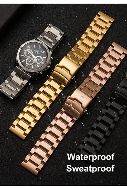 universal stainless steel solid double folding clasp men's and women's bracelet silver black gold rose strap accessories 18 19 20, Black;brown
universal stainless steel solid double folding clasp men's and women's bracelet silver black gold rose strap accessories 18 19 20, Black;brown