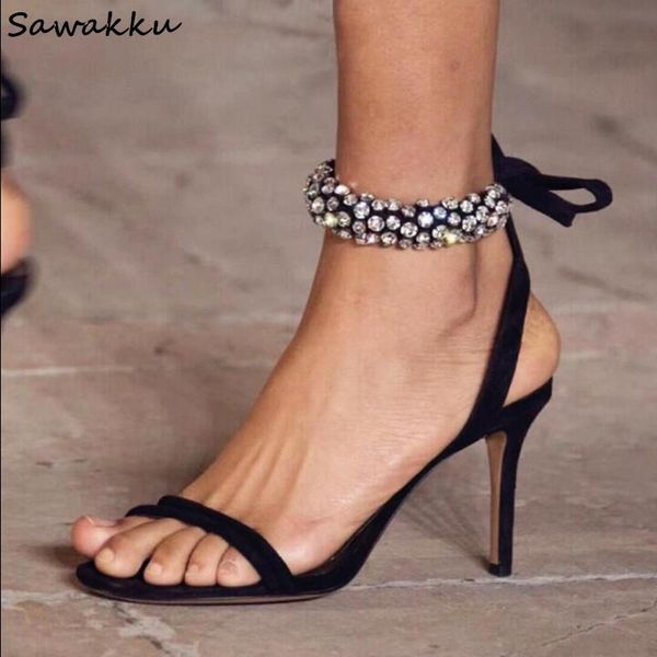 fashion lace up gladiator sandals women 7/9cm stiletto high heels pumps ankle strap crystal party wedding shoes blade woman, Black
fashion lace up gladiator sandals women 7/9cm stiletto high heels pumps ankle strap crystal party wedding shoes blade woman, Black