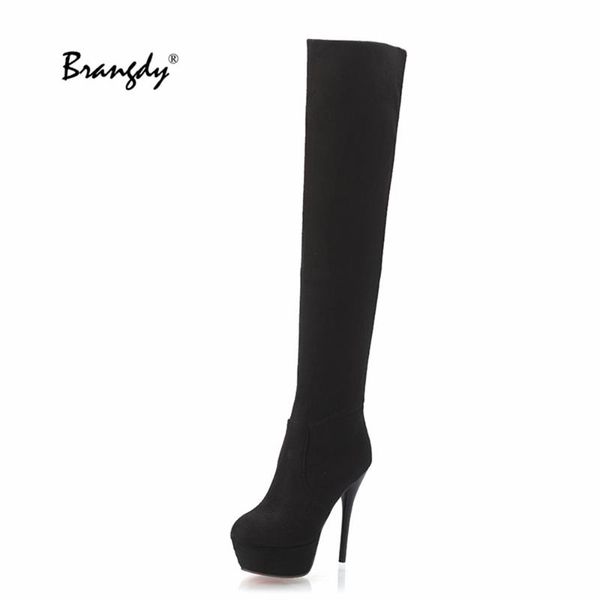 boots brangdy faux flock over the knee woman fashion pointed toe high heeled thigh female winter warm long, Black
boots brangdy faux flock over the knee woman fashion pointed toe high heeled thigh female winter warm long, Black
