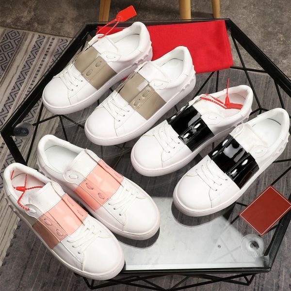 2021 luxury designer casual shoes mixed color leather rivets lace up white board flat soled sports trainers fashion outdoor men women platfo, Black
2021 luxury designer casual shoes mixed color leather rivets lace up white board flat soled sports trainers fashion outdoor men women platfo, Black