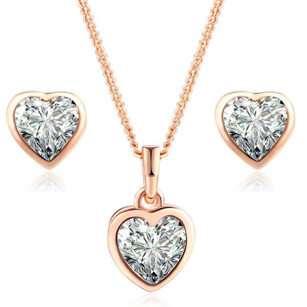 cubic zirconia heart earrings pendant necklace for women girls fashion earring necklaces jewelry sets, Silver
cubic zirconia heart earrings pendant necklace for women girls fashion earring necklaces jewelry sets, Silver