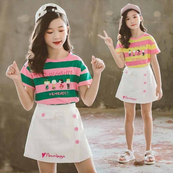 summer girls clothes striped children clothing sets short sleeve t shirt skirt kids suit for baby 5 6 8 10, White
summer girls clothes striped children clothing sets short sleeve t shirt skirt kids suit for baby 5 6 8 10, White