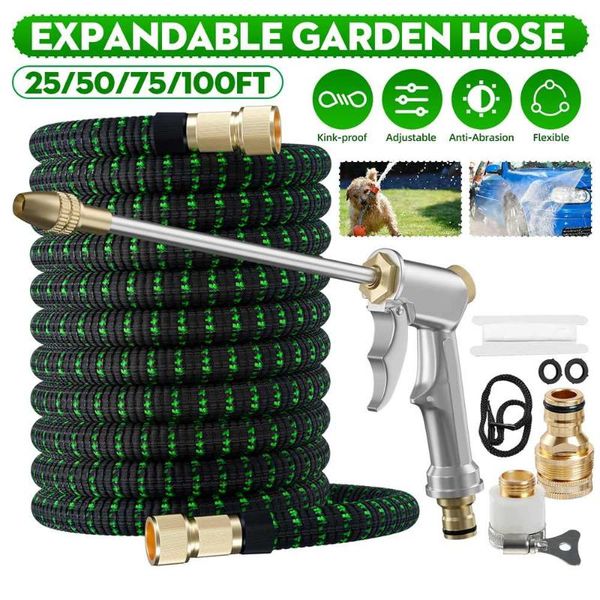 watering equipments 100ft expandable magic hose pipe adjustable spray flexible garden high-pressure car wash cleaning water gun
watering equipments 100ft expandable magic hose pipe adjustable spray flexible garden high-pressure car wash cleaning water gun