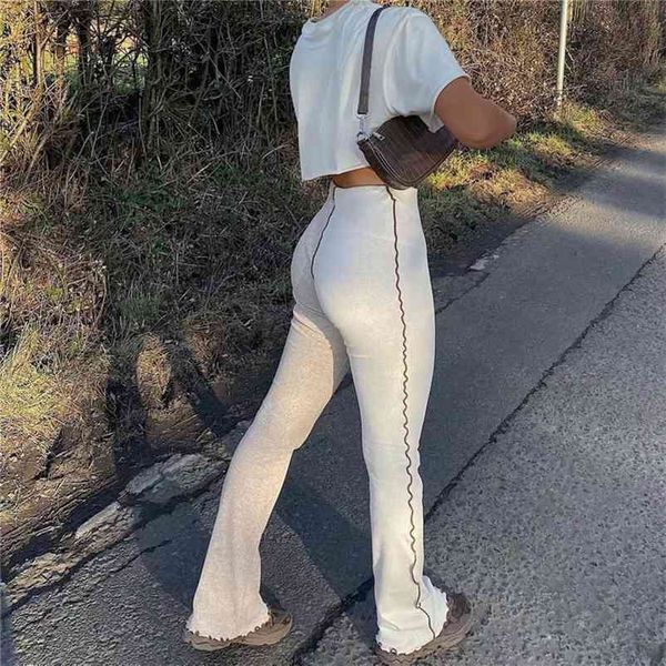 sweet woman pink patchwork knitted flare pants spring casual female high waisted ruffles girls y2k slim 210515, Black;white
sweet woman pink patchwork knitted flare pants spring casual female high waisted ruffles girls y2k slim 210515, Black;white