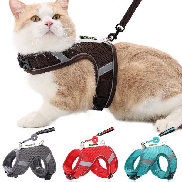 cat collars & leads no escape harness and leash set puppy kitten walking straps for small dogs reflective pet dog chest vest product
cat collars & leads no escape harness and leash set puppy kitten walking straps for small dogs reflective pet dog chest vest product