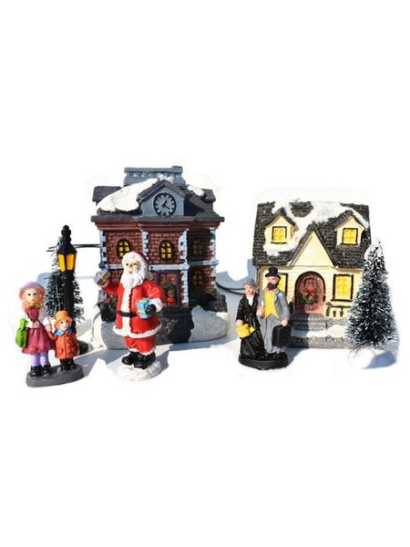 christmas decorations 10pcs/set doll figurine house village building set for children gift glowing resin small decoration
christmas decorations 10pcs/set doll figurine house village building set for children gift glowing resin small decoration