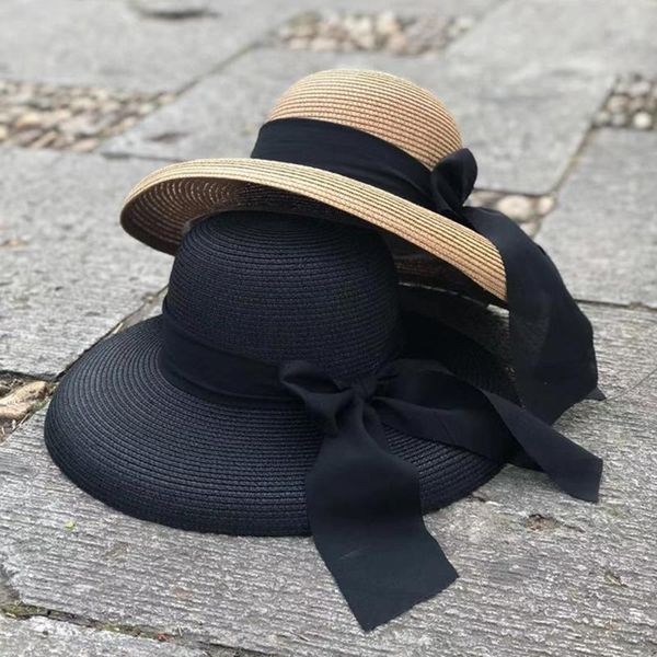 spring summer women sun hats with black bow ribbon star style wide-brimmed caps vintage fashion seaside beach casual straw wide brim, Blue;gray
spring summer women sun hats with black bow ribbon star style wide-brimmed caps vintage fashion seaside beach casual straw wide brim, Blue;gray