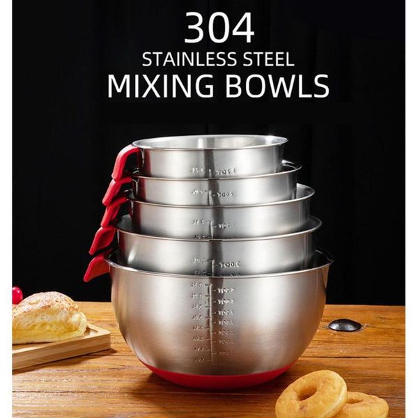 bowls stainless steel bowl with handle for beat eggs stir fruit salad nonslip silicone bottom
bowls stainless steel bowl with handle for beat eggs stir fruit salad nonslip silicone bottom