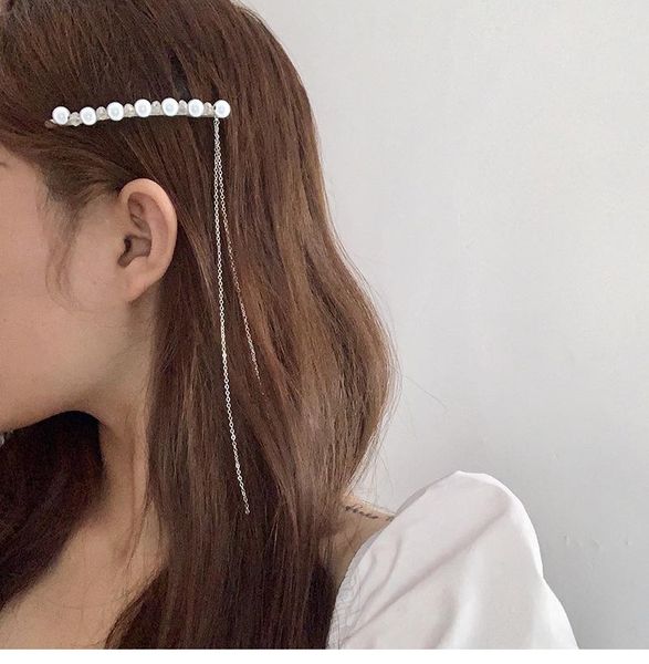 hair accessories south korea long tassel chain hairpin luminous pearl fairy side clip headdress headband pendant ornament, Slivery;white
hair accessories south korea long tassel chain hairpin luminous pearl fairy side clip headdress headband pendant ornament, Slivery;white