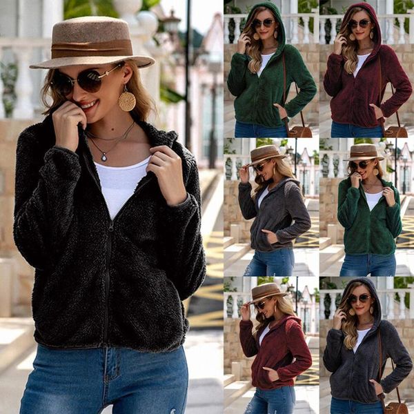 women's jackets women plus size hooded sweatshirt coat winter warm zipper pockets outwear, Black;brown
women's jackets women plus size hooded sweatshirt coat winter warm zipper pockets outwear, Black;brown