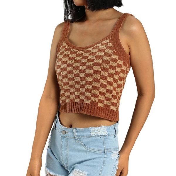 women's tanks & camis knitted crop tank trendy plaid print sleeveless scoop neck stretchy t-shirts spring autumn fashion 2021, White
women's tanks & camis knitted crop tank trendy plaid print sleeveless scoop neck stretchy t-shirts spring autumn fashion 2021, White