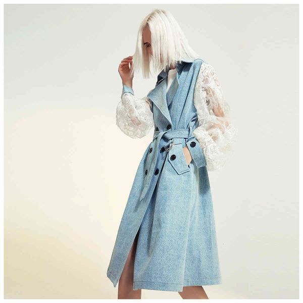 casual dresses pyjtrl female quality fashion custom long coat amended lace denim trench jacket for women mujer 4yrh, Black;gray
casual dresses pyjtrl female quality fashion custom long coat amended lace denim trench jacket for women mujer 4yrh, Black;gray
