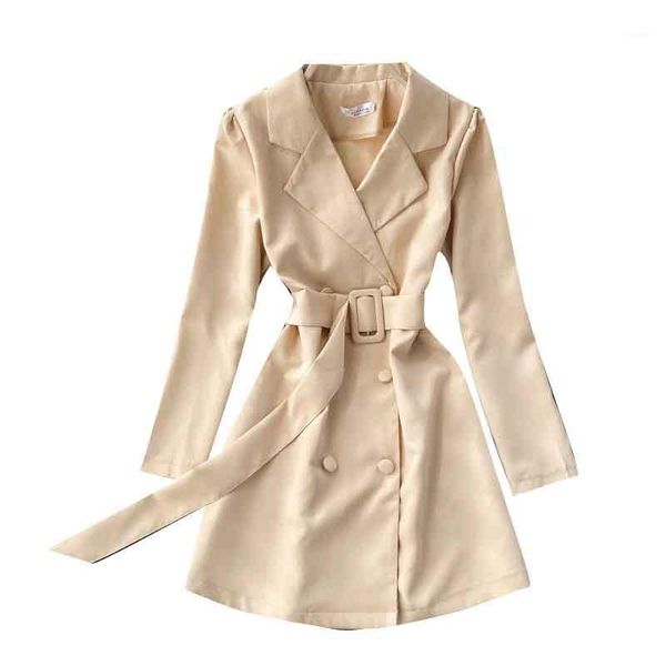 women's trench coats spring and autumn retro fashion double-breasted lace-up waist thin temperament suit collar dress, Tan;black
women's trench coats spring and autumn retro fashion double-breasted lace-up waist thin temperament suit collar dress, Tan;black
