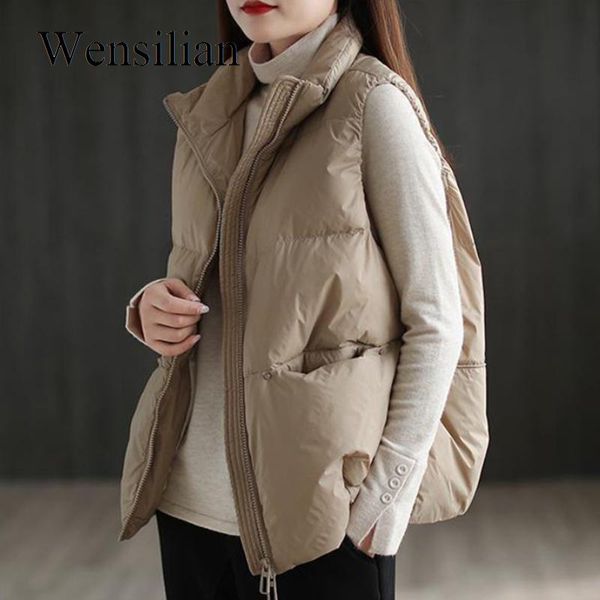women's vests autumn winter vest women cotton coats stand collar sleeveless jacket zipper puffer parka casual bodywarmer veste femme, Black;white
women's vests autumn winter vest women cotton coats stand collar sleeveless jacket zipper puffer parka casual bodywarmer veste femme, Black;white
