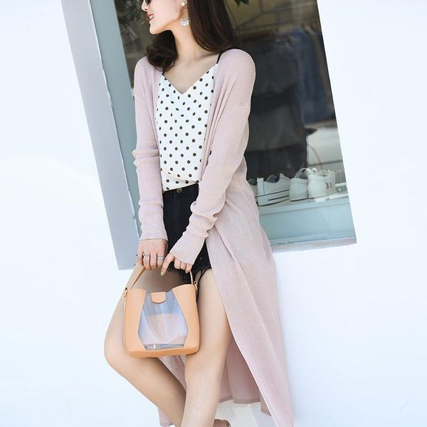 summer women drop shoulder long sleeve cardigan casual loose thin silk knitted cardigans ladies air conditioner jacket women's knits &, White
summer women drop shoulder long sleeve cardigan casual loose thin silk knitted cardigans ladies air conditioner jacket women's knits &, White