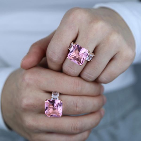 arrived women wide band engagement ring with large square pink cz stone paved finger wedding rings jewelry wholesale, Slivery;golden
arrived women wide band engagement ring with large square pink cz stone paved finger wedding rings jewelry wholesale, Slivery;golden