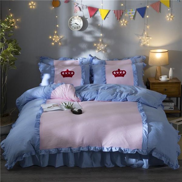 bedding sets washed cotton soft bedclothes princess style set king twin size girls bed skirt duvet cover pillowcases
bedding sets washed cotton soft bedclothes princess style set king twin size girls bed skirt duvet cover pillowcases