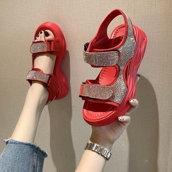 sandals thick sole women crystal platform shoes summer casual outdoor shiny open toe zapatos mujer, Black
sandals thick sole women crystal platform shoes summer casual outdoor shiny open toe zapatos mujer, Black