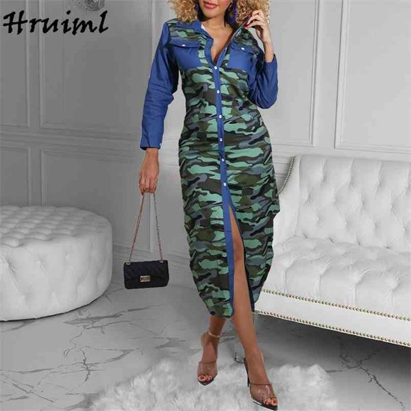 shirts dress casual loose fashion pocket button long sleeve women hem split camouflage letter print autumn 210513, Black;gray
shirts dress casual loose fashion pocket button long sleeve women hem split camouflage letter print autumn 210513, Black;gray