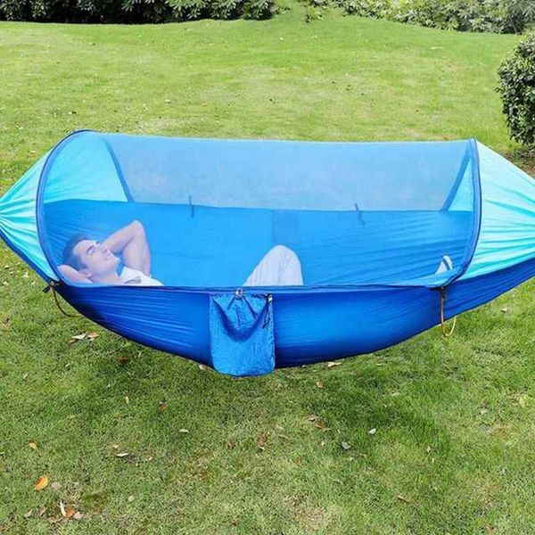 super light single and double camping automatic quick opening anti rollover mosquito portable storage hammock swing rope tent camp furniture
super light single and double camping automatic quick opening anti rollover mosquito portable storage hammock swing rope tent camp furniture
