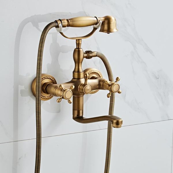 bathroom shower system bath wall mounted hand held antique brass head kit faucet sets double-handle simple
bathroom shower system bath wall mounted hand held antique brass head kit faucet sets double-handle simple