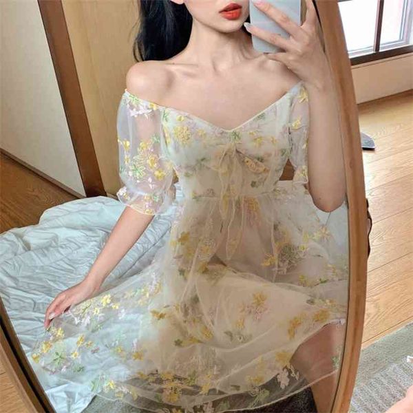 summer women floral fairy mini dress slash neck puff sleeve embroidery flower mesh french romantic feminine 210529, Black;gray
summer women floral fairy mini dress slash neck puff sleeve embroidery flower mesh french romantic feminine 210529, Black;gray