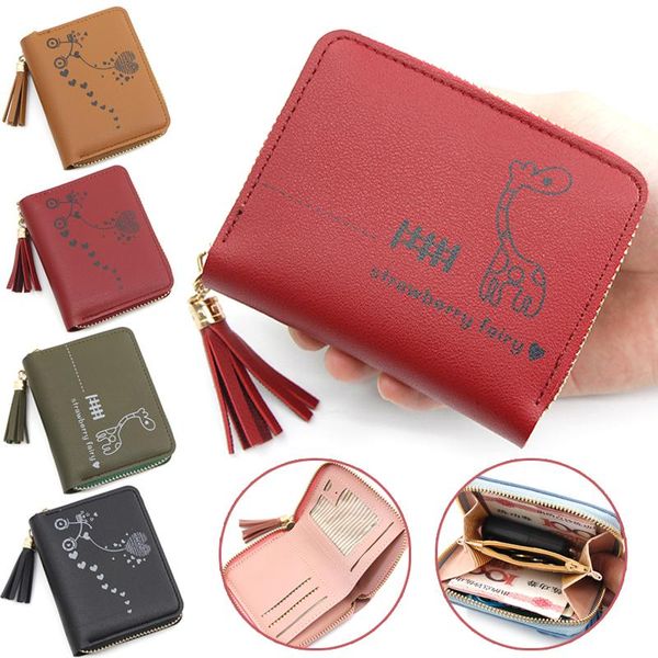 wallets cute women giraffe cartoon pu leather short coin purse zipper card holder with tassle h66, Red;black
wallets cute women giraffe cartoon pu leather short coin purse zipper card holder with tassle h66, Red;black