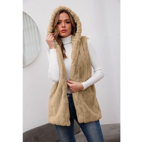 women's vests lugentolo faux fur vest women autumn winter plus size sleeveless jacket streetwear plush hooded coat, Black;white
women's vests lugentolo faux fur vest women autumn winter plus size sleeveless jacket streetwear plush hooded coat, Black;white