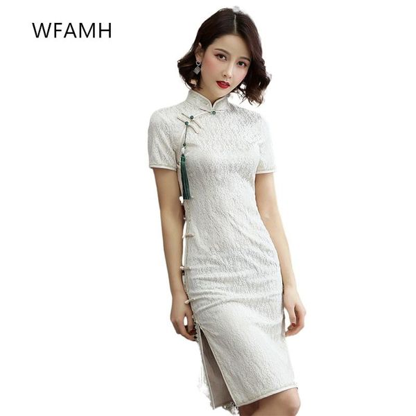 fashionable chinese style improved lace cheongsam mid-length short-sleeved summer 2021 women's fringed decorative skirt ethnic clothing, Red
fashionable chinese style improved lace cheongsam mid-length short-sleeved summer 2021 women's fringed decorative skirt ethnic clothing, Red