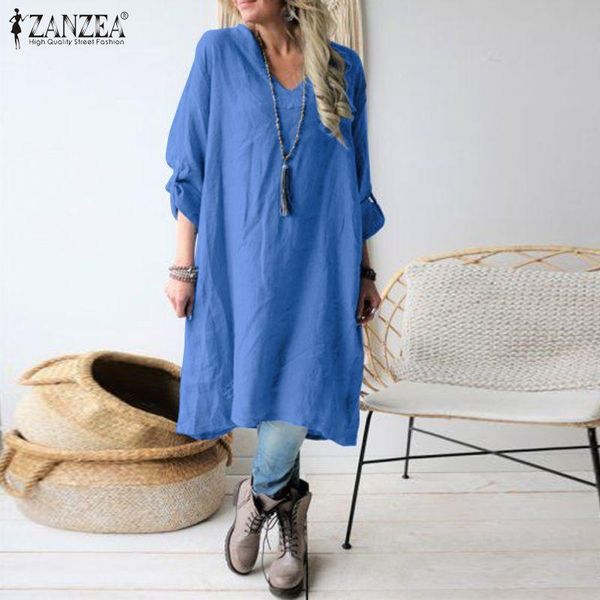 womens autumn maxi blouses zanzea v neck blusa feminina female casual office shirts mujer solid cotton loose plus size 5xl women's &, White
womens autumn maxi blouses zanzea v neck blusa feminina female casual office shirts mujer solid cotton loose plus size 5xl women's &, White