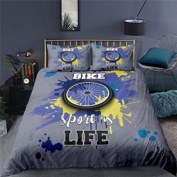 bedding sets sports ball set boys teens bedroom duvet cover home textile 2/3 pcs quilt pillowcase (no sheet)