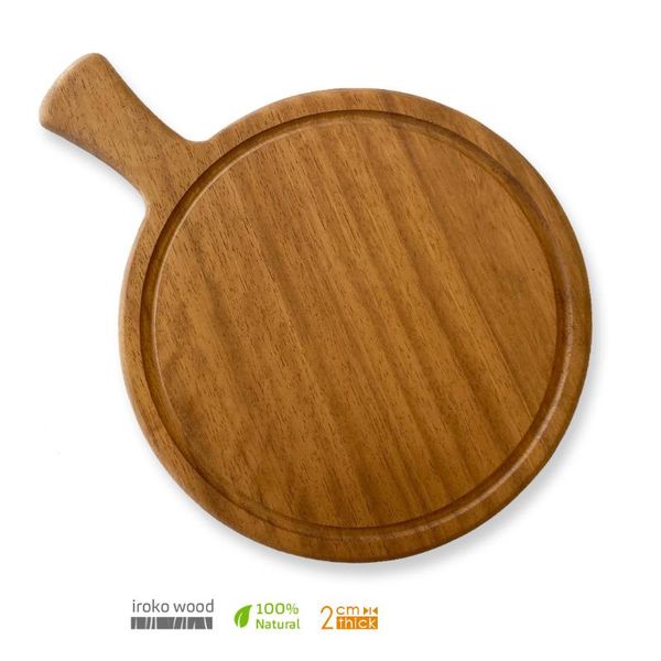wooden round pizza cutting board with handle serving plate iroko wood presentation tray breakfast sushi snack bread dessert cake dishes & pl
wooden round pizza cutting board with handle serving plate iroko wood presentation tray breakfast sushi snack bread dessert cake dishes & pl