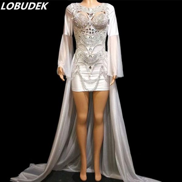 casual dresses silver rhinestones white trailing short dress female singer host costume evening party performance stage one piece, Black;gray
casual dresses silver rhinestones white trailing short dress female singer host costume evening party performance stage one piece, Black;gray