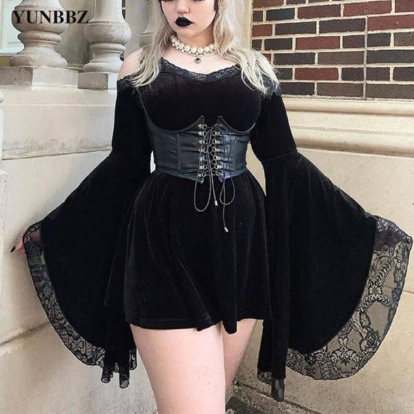 casual dresses yunbbz gothic black lace velvet women dark academia aesthetic off shoulder flare sleeve harajuku elegant party dress, Black;gray
casual dresses yunbbz gothic black lace velvet women dark academia aesthetic off shoulder flare sleeve harajuku elegant party dress, Black;gray