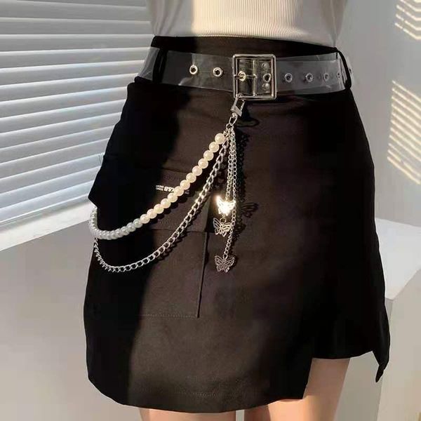 keychains punk metal pants waist chain double layer street butterfly pearl for women punky jeans belt jewelry, Silver
keychains punk metal pants waist chain double layer street butterfly pearl for women punky jeans belt jewelry, Silver