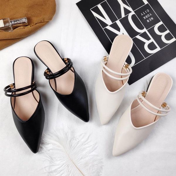 summer half slippers women fashion toe-pointed mules shoes outdoor female low heel simple casual slides, Black
summer half slippers women fashion toe-pointed mules shoes outdoor female low heel simple casual slides, Black
