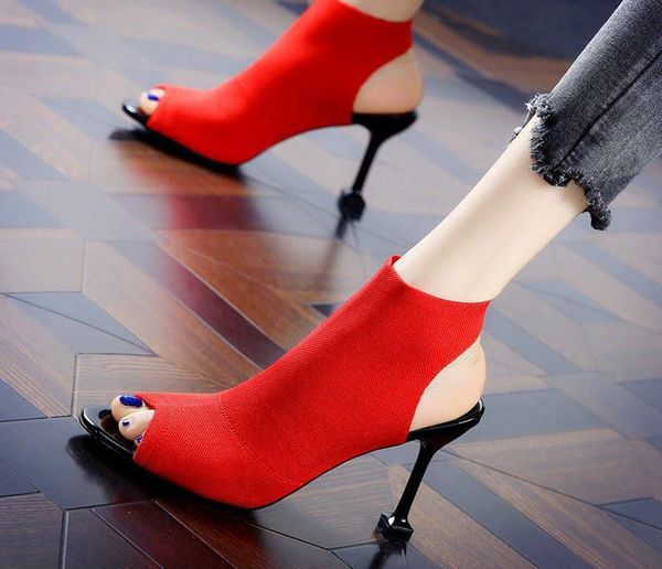 sandals knitted elastic mesh peep toe high heel sandals women summer shoes woman europe thin heels slip-on open female bl3t, Black
sandals knitted elastic mesh peep toe high heel sandals women summer shoes woman europe thin heels slip-on open female bl3t, Black