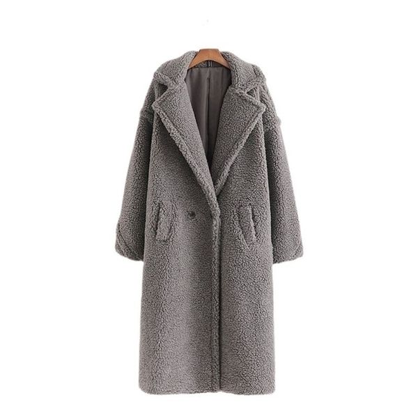 autumn winter women gray teddy coat stylish female thick warm cashmere jacket casual girls streetwear 211110, Black
autumn winter women gray teddy coat stylish female thick warm cashmere jacket casual girls streetwear 211110, Black