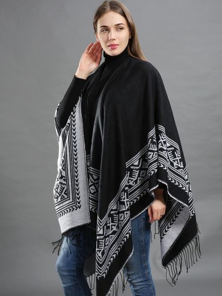 scarves oversize winter fashion women knitted poncho tassel thick sweaters cardigan casual scarf batwing sleeve jumper and capes, Blue;gray
scarves oversize winter fashion women knitted poncho tassel thick sweaters cardigan casual scarf batwing sleeve jumper and capes, Blue;gray