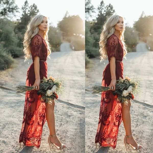 dresses 2021 new deep v-neck short sleeve lace perspective tight split jumpsuit dress, Black;gray
dresses 2021 new deep v-neck short sleeve lace perspective tight split jumpsuit dress, Black;gray