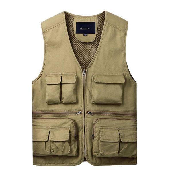 men's vests spring fall casual men army green khaki sleeveless mesh patchwork vest coats , summer man male 3xl pography pockets, Black;white
men's vests spring fall casual men army green khaki sleeveless mesh patchwork vest coats , summer man male 3xl pography pockets, Black;white