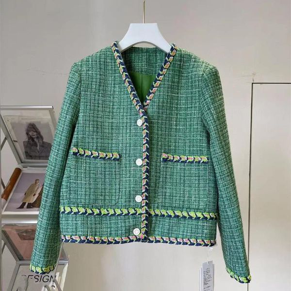 women's jackets 2021 green plaid suit jacket women blazer breasted coat vintage basic streetwear clothes, Black;brown
women's jackets 2021 green plaid suit jacket women blazer breasted coat vintage basic streetwear clothes, Black;brown
