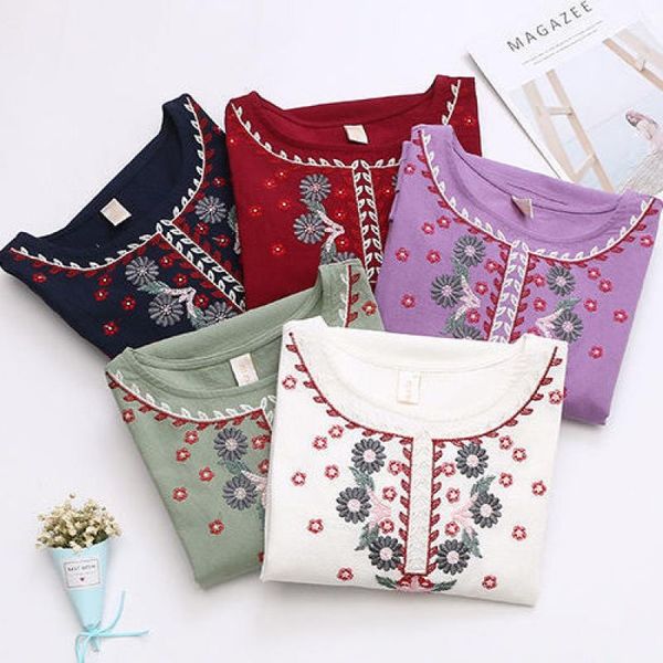 women's t-shirt women big size embroidery pullover tee shirt summer lantern sleeve shirts comfortable cotton linen clothes -4xl, White
women's t-shirt women big size embroidery pullover tee shirt summer lantern sleeve shirts comfortable cotton linen clothes -4xl, White