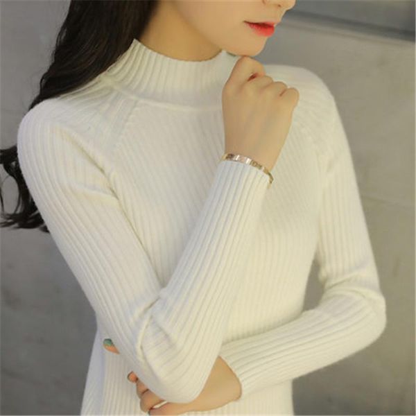 women's sweaters 2021 autumn winter women pullovers sweater knitted elasticity casual jumper fashion slim turtleneck warm female pz1763, White;black
women's sweaters 2021 autumn winter women pullovers sweater knitted elasticity casual jumper fashion slim turtleneck warm female pz1763, White;black