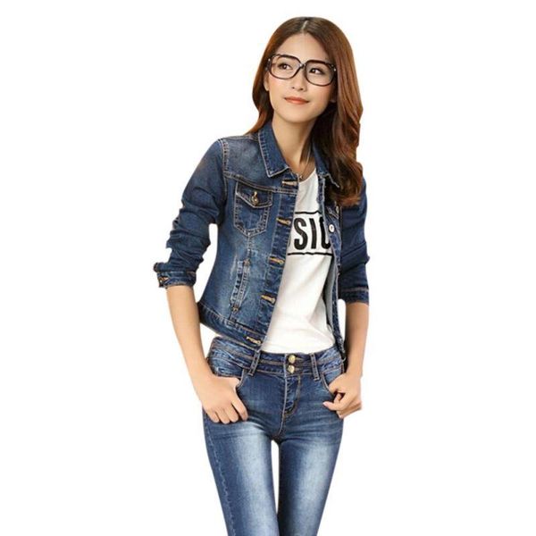 women clothes 2021 ladies autumn solid color long sleeve lapel collar jacket slim short casual denim coat blue women's jackets, Black;brown
women clothes 2021 ladies autumn solid color long sleeve lapel collar jacket slim short casual denim coat blue women's jackets, Black;brown