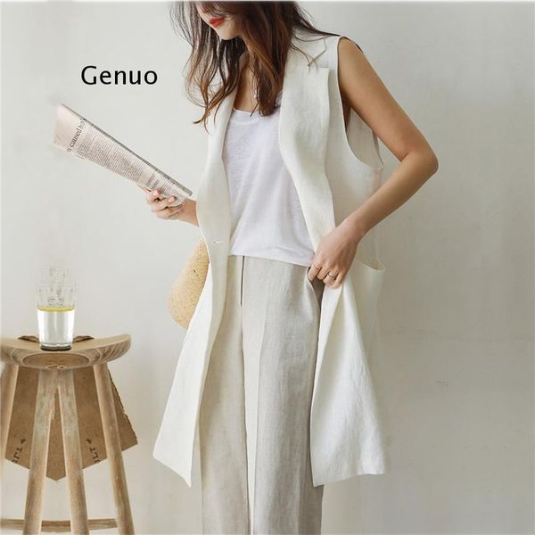 women's vests single-breasted loose simple vest jacket white autumn spring sleeveless suit waistcoat linen long coat female, Black;white
women's vests single-breasted loose simple vest jacket white autumn spring sleeveless suit waistcoat linen long coat female, Black;white