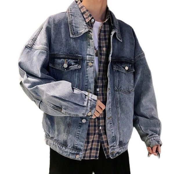 men's jackets 2021 male korean clothes students loose vintage clothing denim gown autumn baseball youth cowboy jacket men, Black;brown
men's jackets 2021 male korean clothes students loose vintage clothing denim gown autumn baseball youth cowboy jacket men, Black;brown